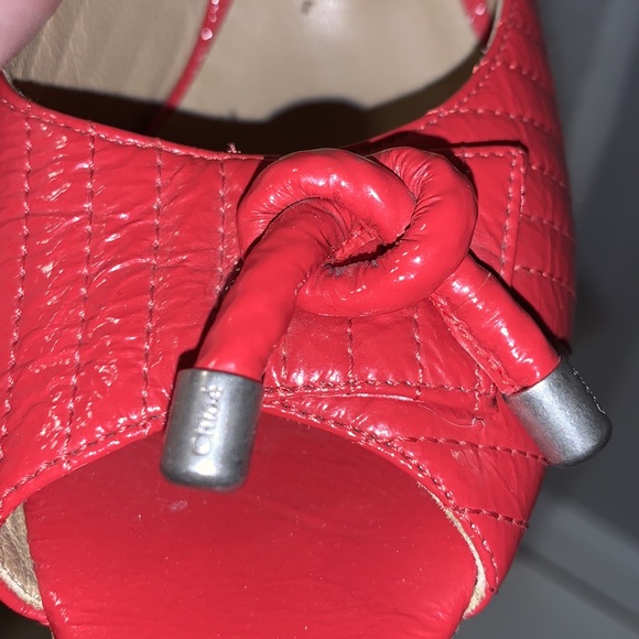 Chloe open toe knot pumps size 36.5 💯 Authentic - Picture 3 of 9